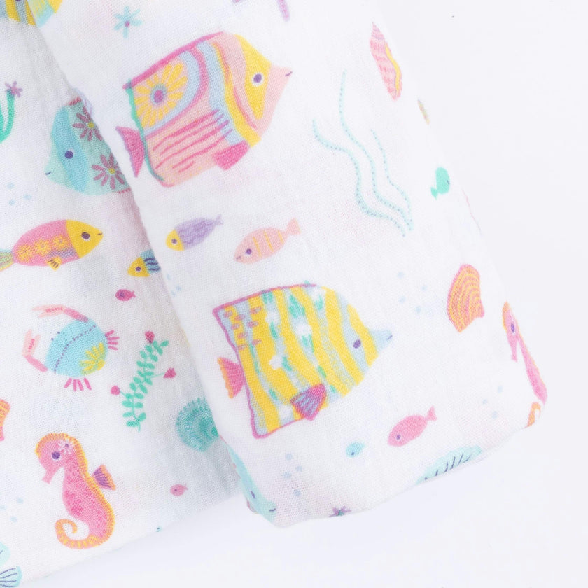 Sunny Coral Reef Fish - Swaddle Blanket