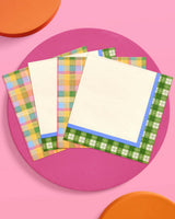Summer Camp Napkins - 24 plaid paper napkins