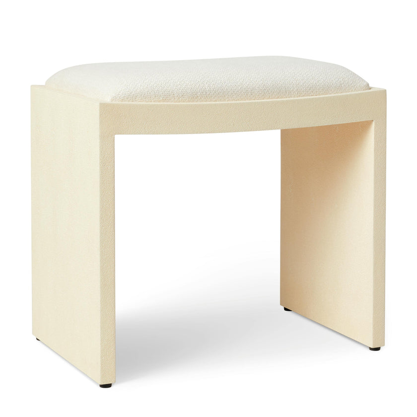 Shagreen Vanity Table and Stool Set