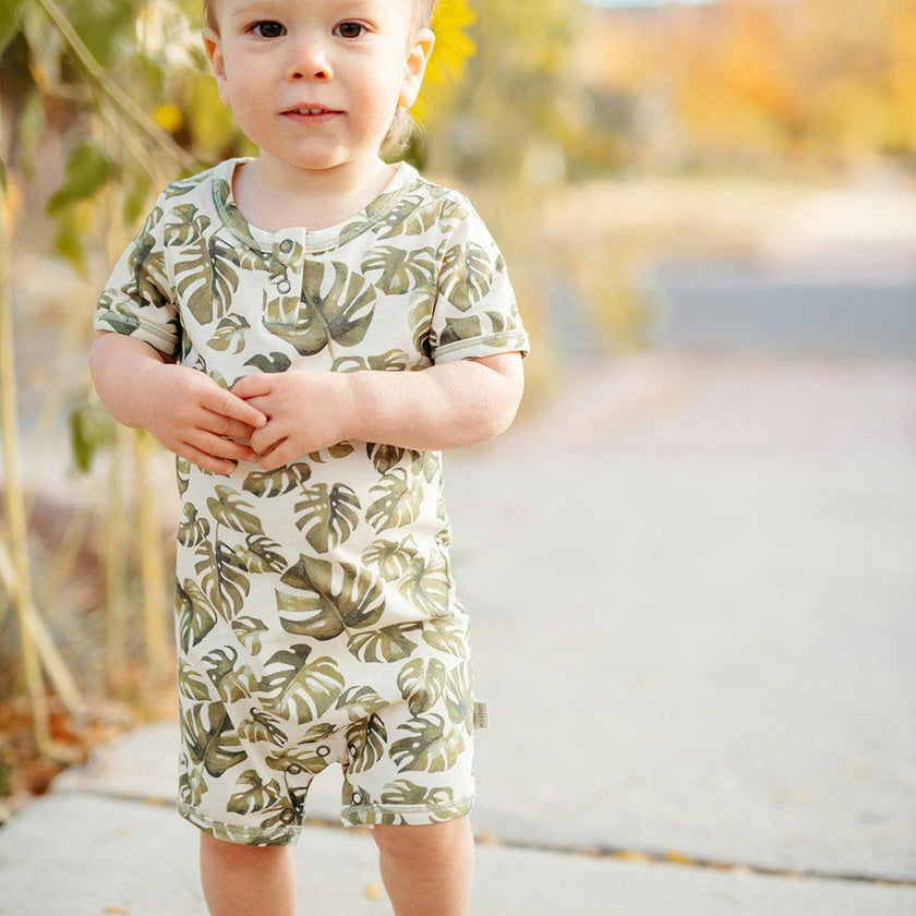 Island Leaf Cotton Stretch Shortall