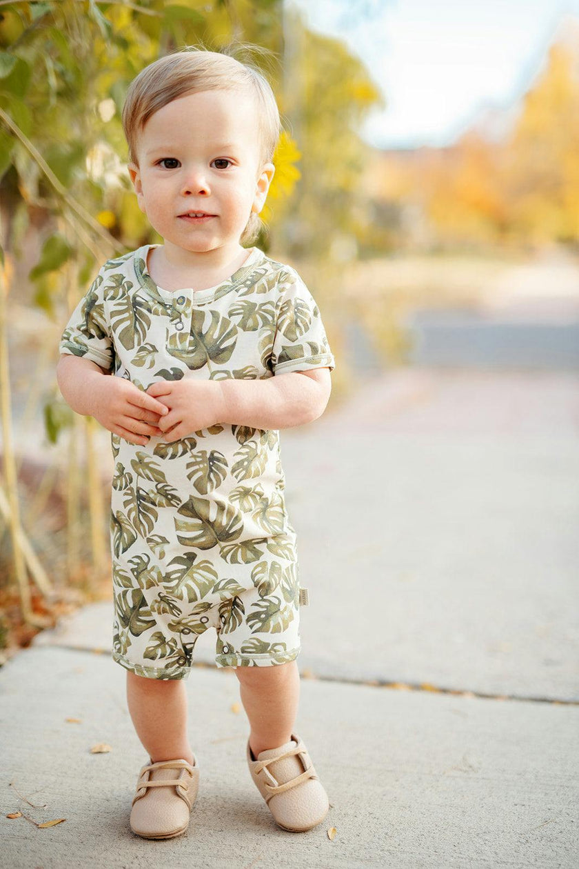 Island Leaf Cotton Stretch Shortall