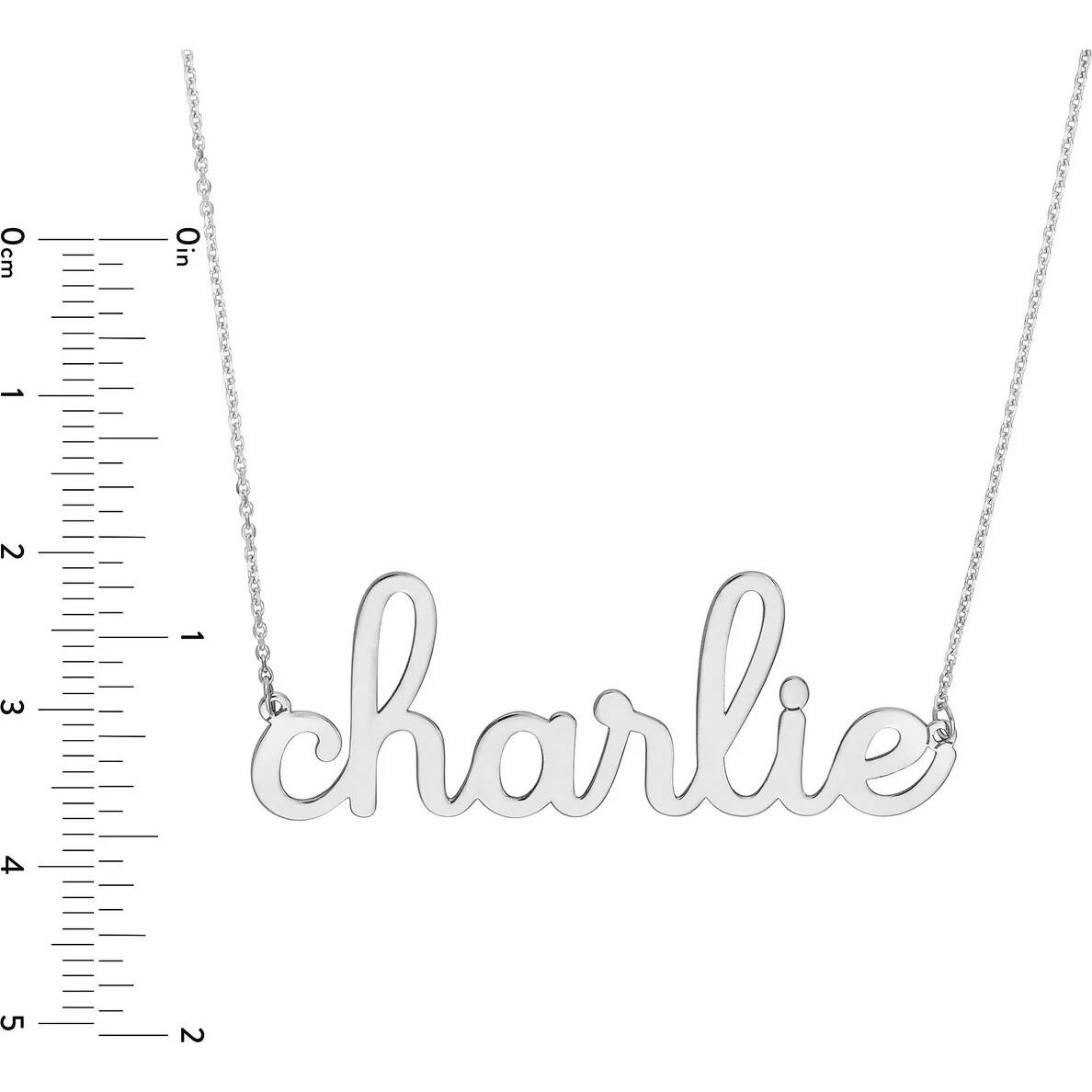 Doodle Script Nameplate Necklace