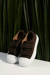 Jessie Double Velcro Strap Suede  Sneakers