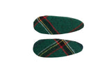 Winter Check Small Covered Snap Clip Set