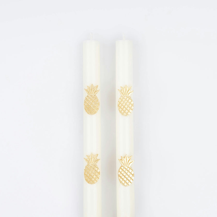 Gold Pineapple Table Candles