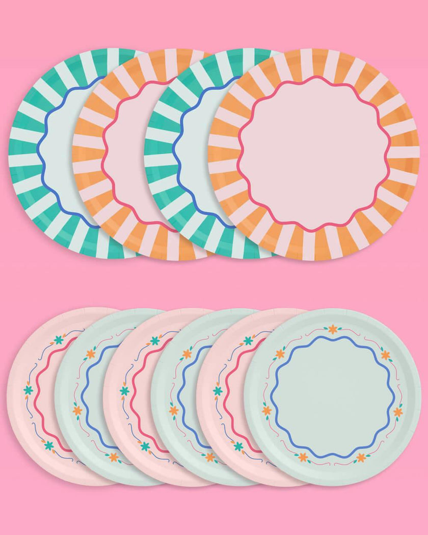 Italian Summer Plates - 32 matte paper plates
