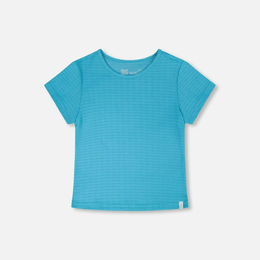 Crinkle Jersey T-Shirt Blue