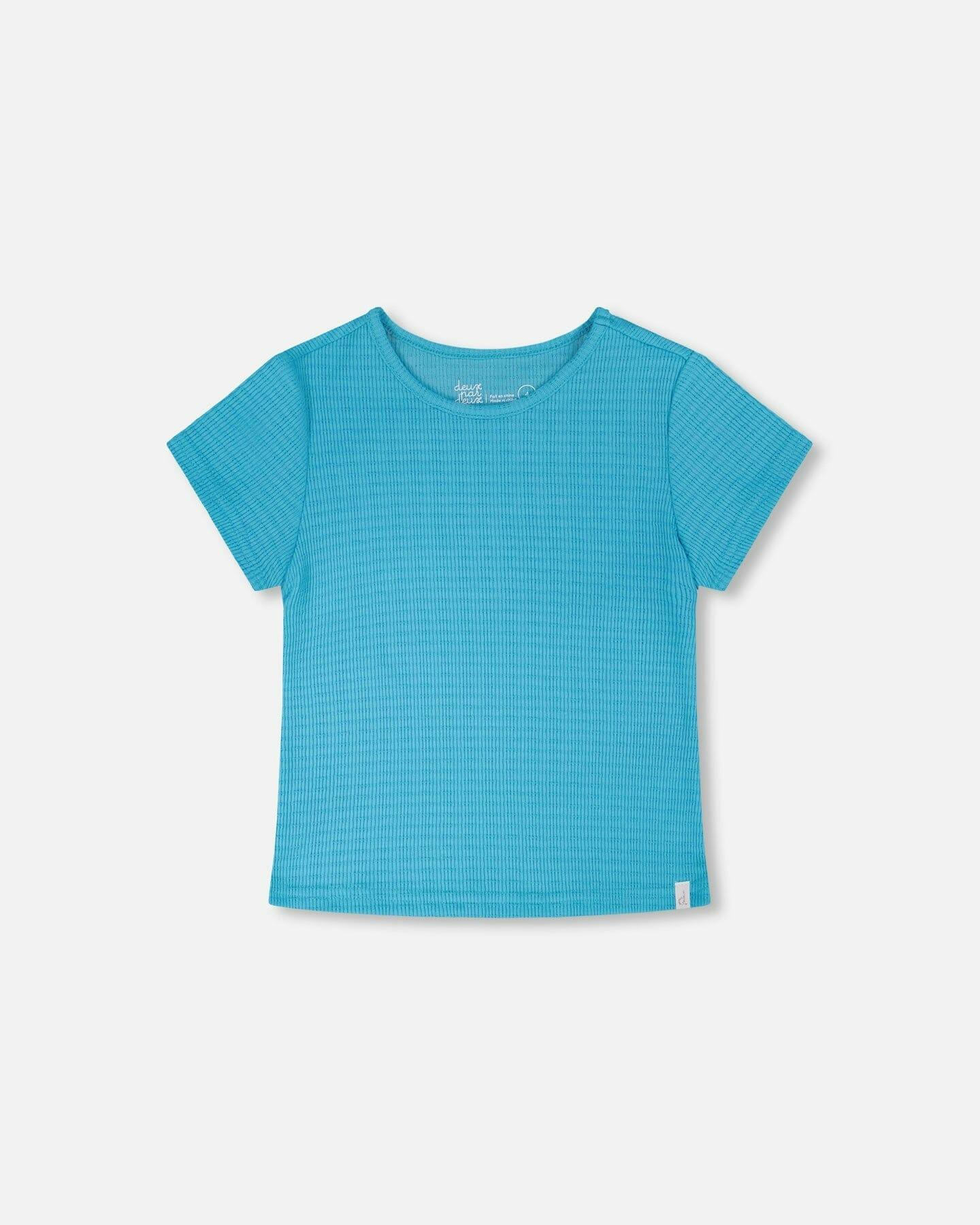 Crinkle Jersey T-Shirt Blue