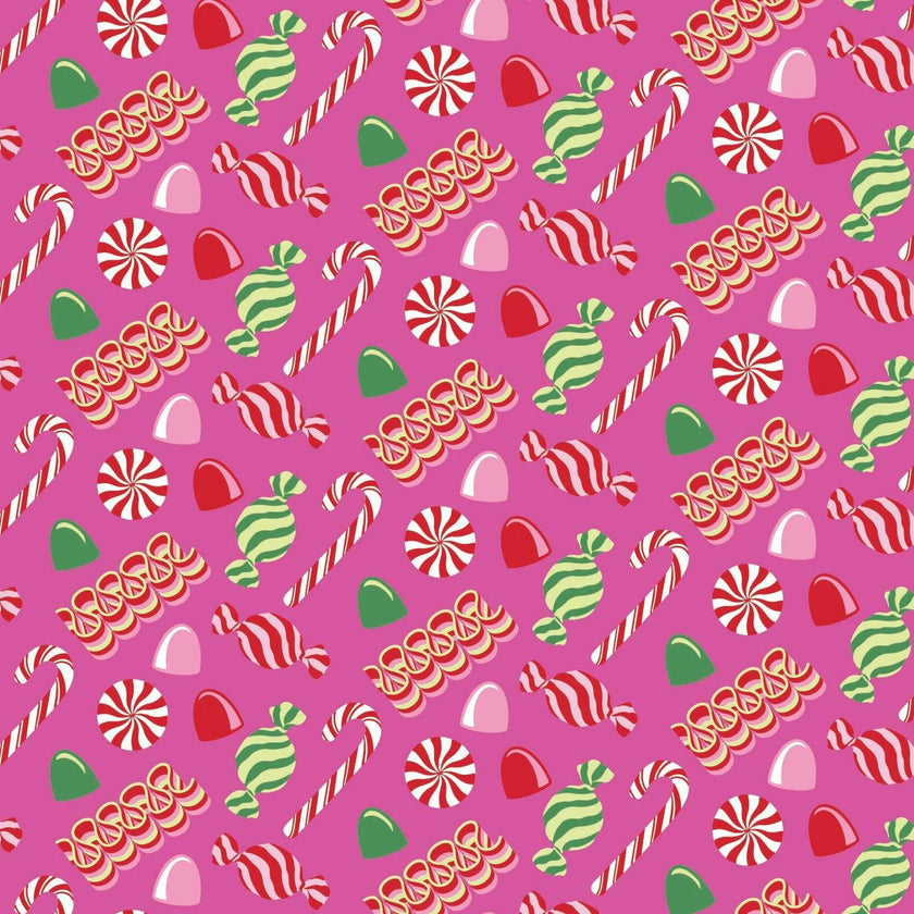 Sophie Girls' Short Set - Christmas Candy Pink