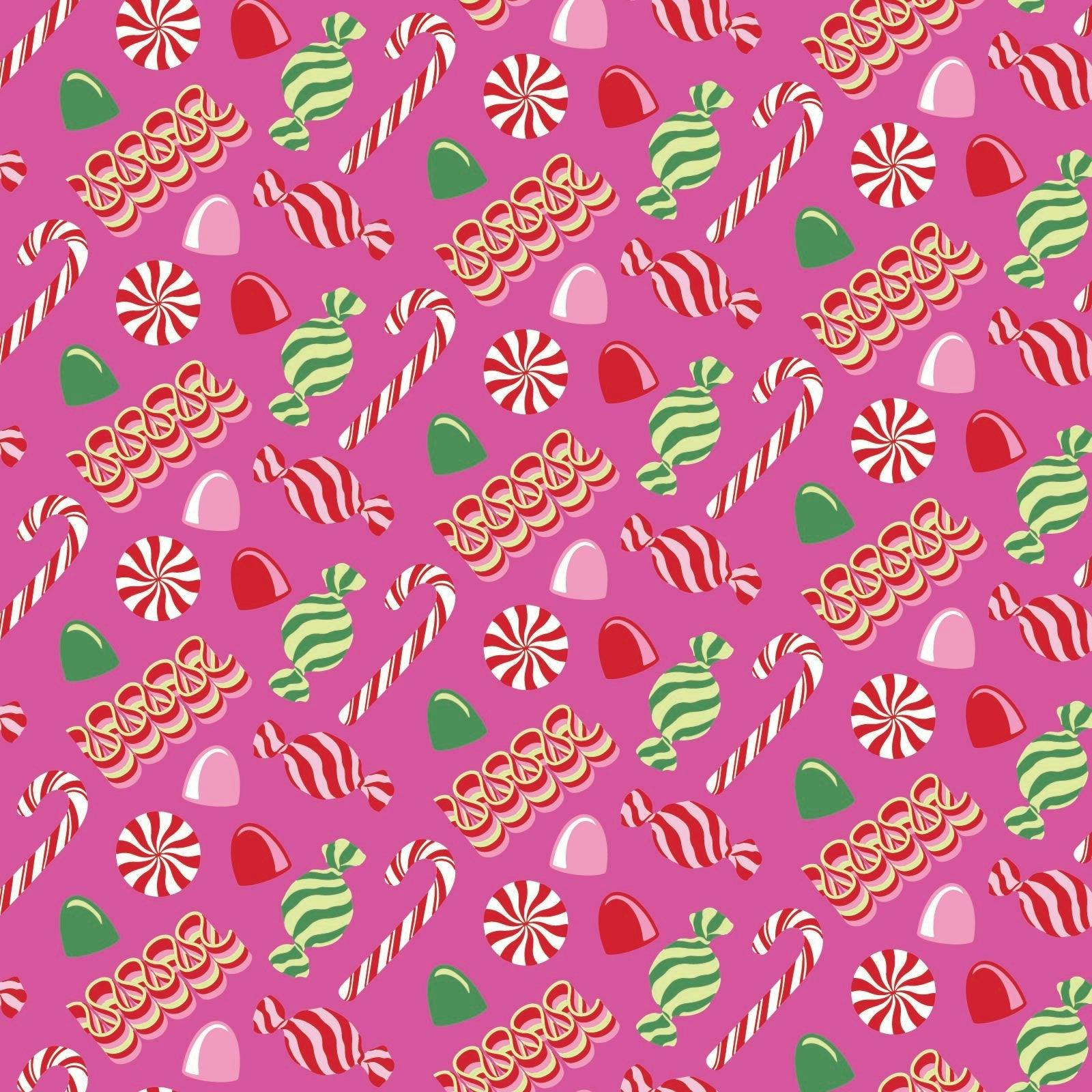 Sophie Girls' Short Set - Christmas Candy Pink