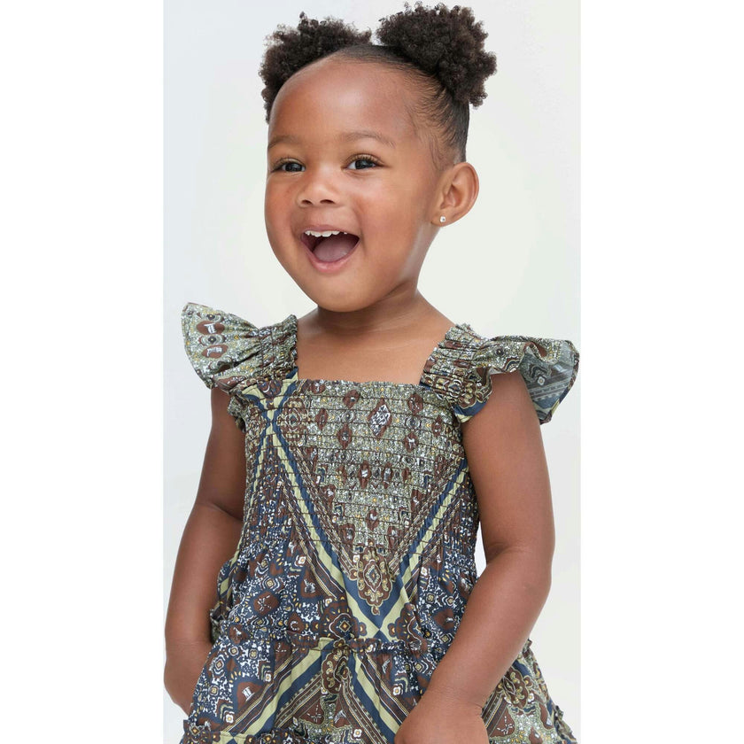 The Tiny Ellie Nap Dress - Olive Equestrian Scarf