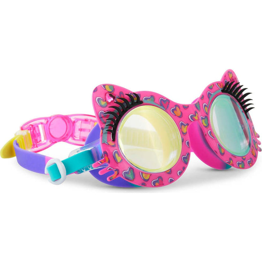 Purrty Pink Paws Frame Youth Swim Goggle