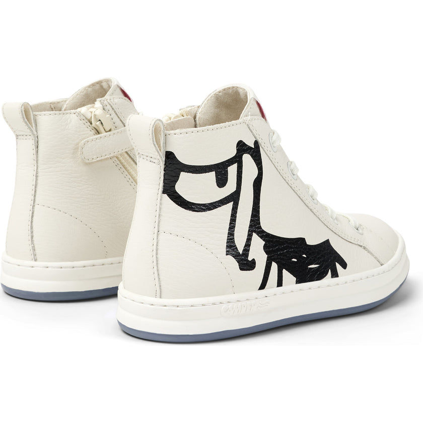 Kids Runner Four Velcro Strap Sneakers, Natural
