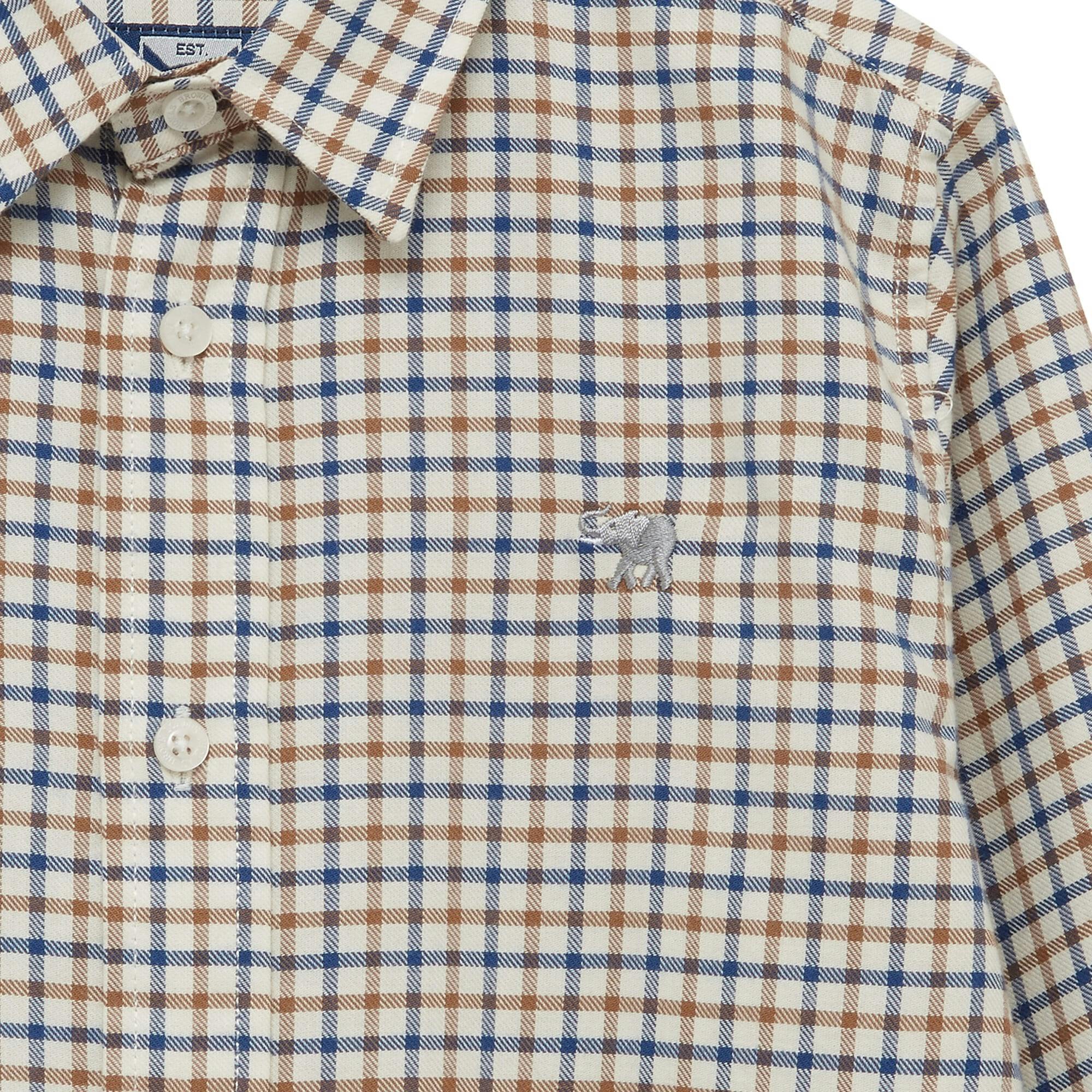 Oliver Shirt in Camel Check