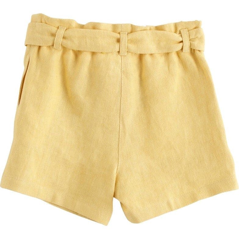 Belt-Tie Linen Shorts