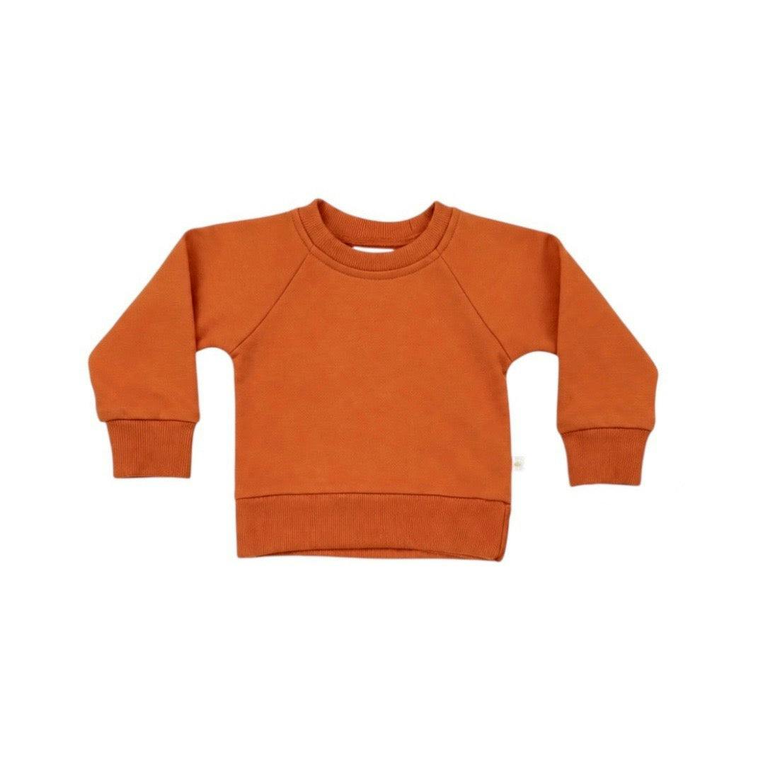 Pumpkin Orange Crewneck Terry Sweatshirt