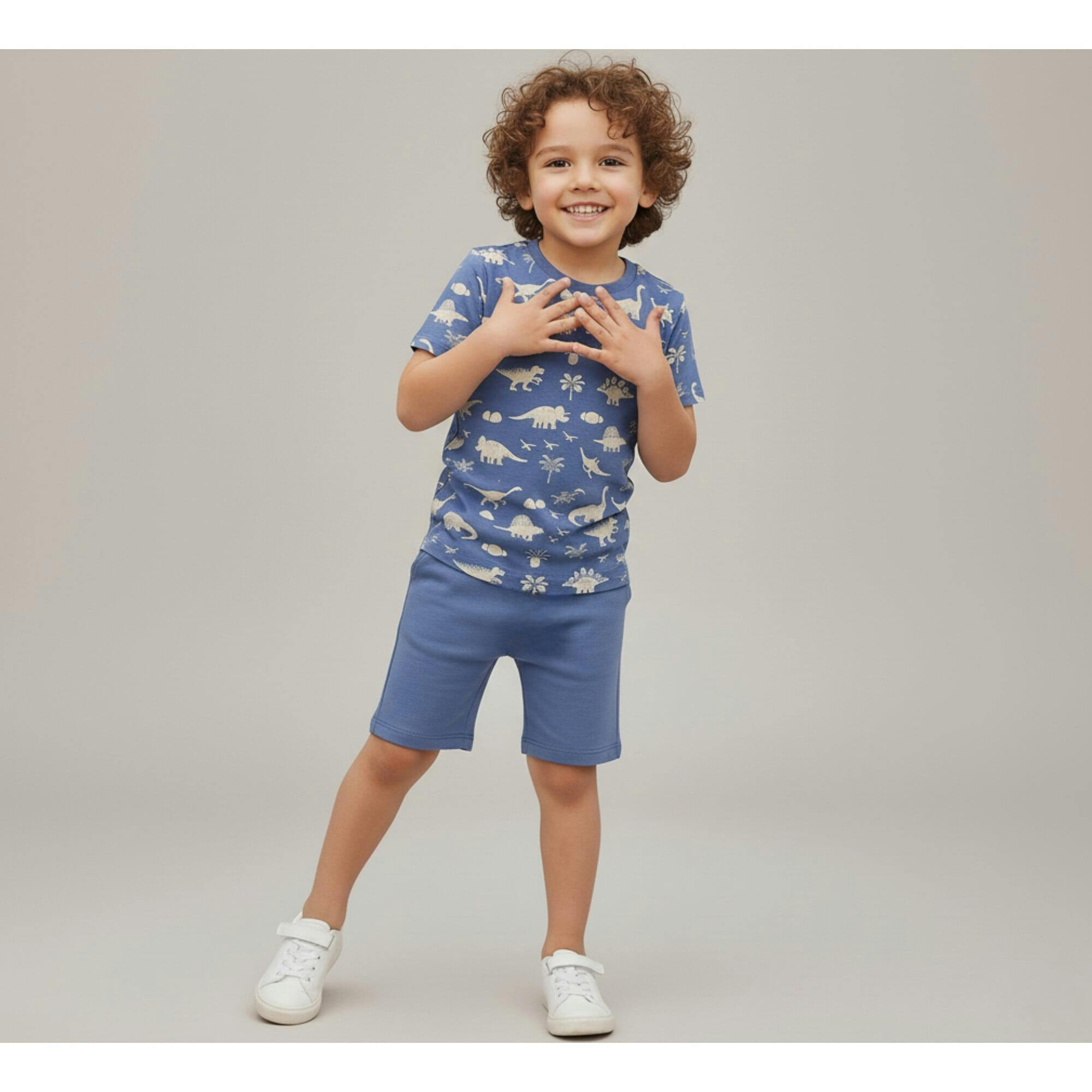 Organic Tee & Shorts Set - Dino