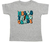 Hello Third Grade Short Sleeve T-Shirt - Gray