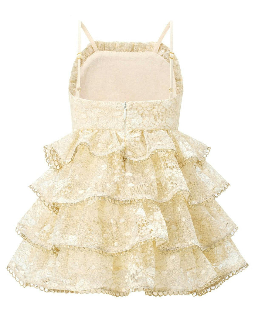 Tanya Lace Frill Maxi Dress (Baby)