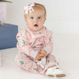 Christmas Tree Embroidered Bow Baby Headband