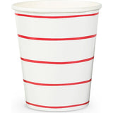 Candy Apple Frenchie Striped 9 oz Cups