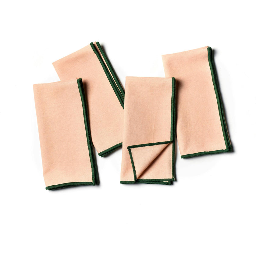 Color Block Blush and Pine Napkin