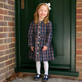 Tartan Button-Front Dress