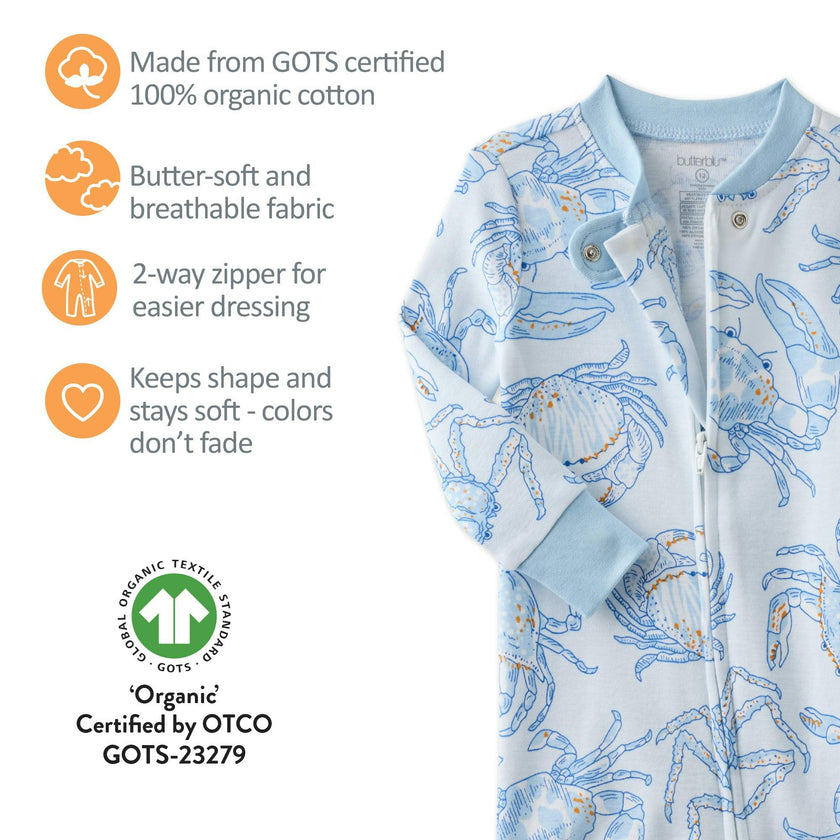 SHAWN Snug-fit Footless Baby Pajamas for Boys & Girls