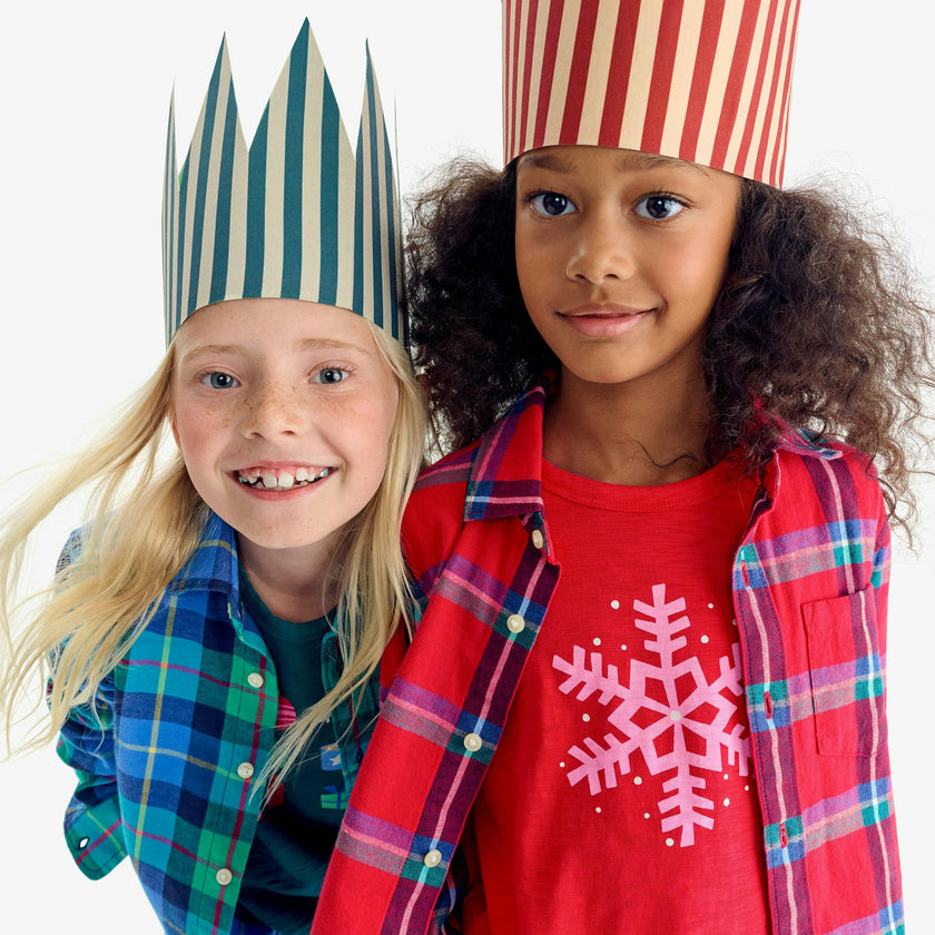 Kids long sleeve snowflake tee