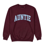 Auntie Polka Dot Printed Sweatshirt, Burgundy