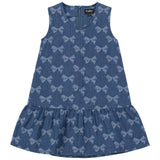 Bow Printed Denim Jumper