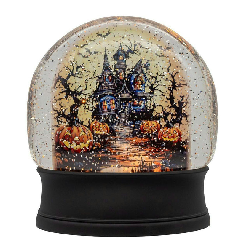 Kurt Adler 6.5-Inch Battery Operated USB Halloween LED Lighted Village Scene Water Lantern.