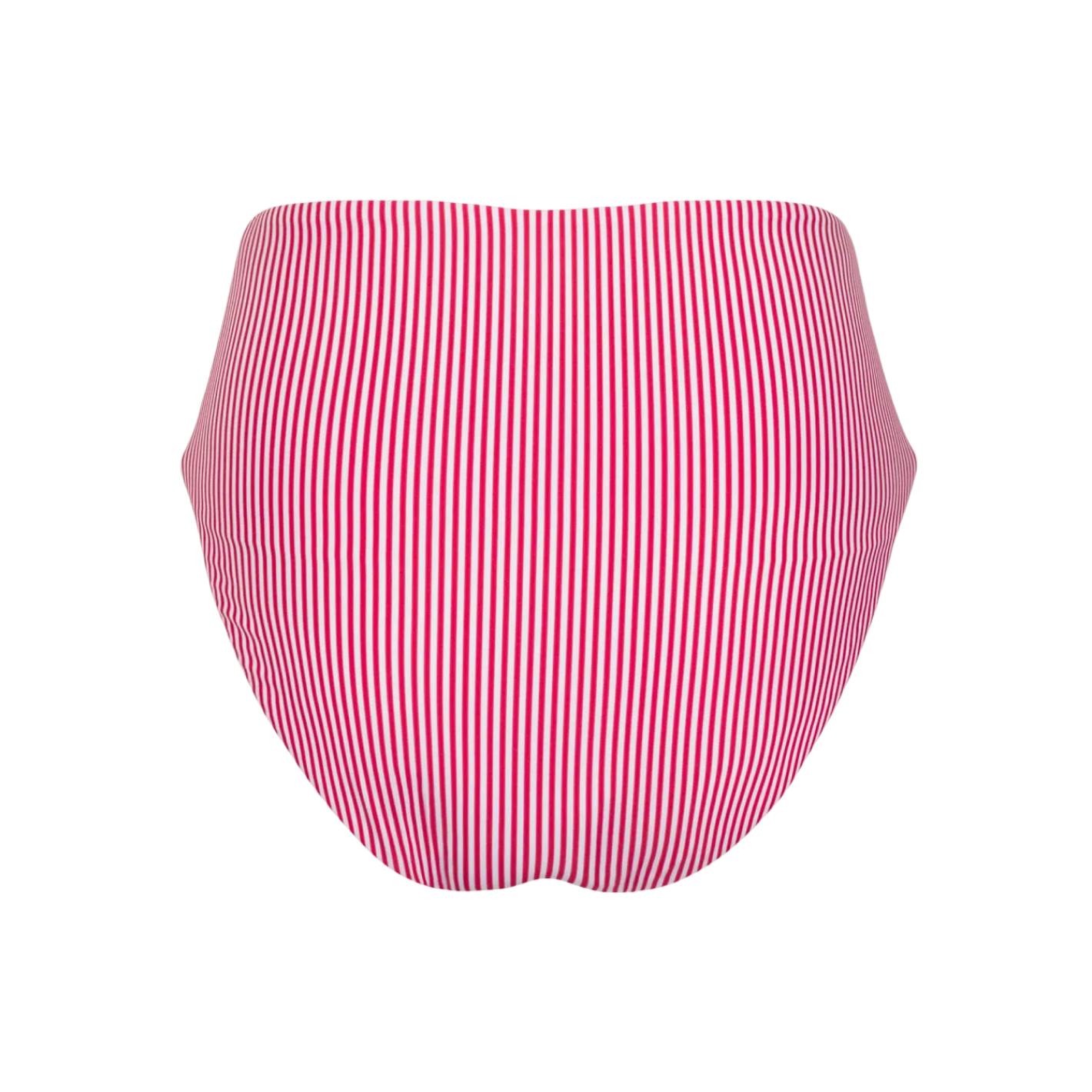 women's gondola stripe high waist bikini bottom