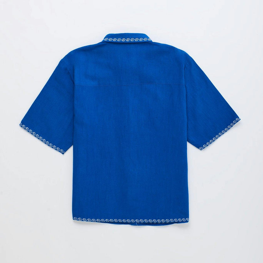 BARCOS EMBROIDERED SHIRT BLUE