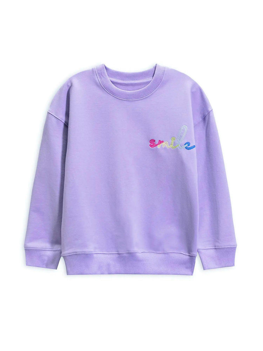 Smile Embroidered Sweatshirt