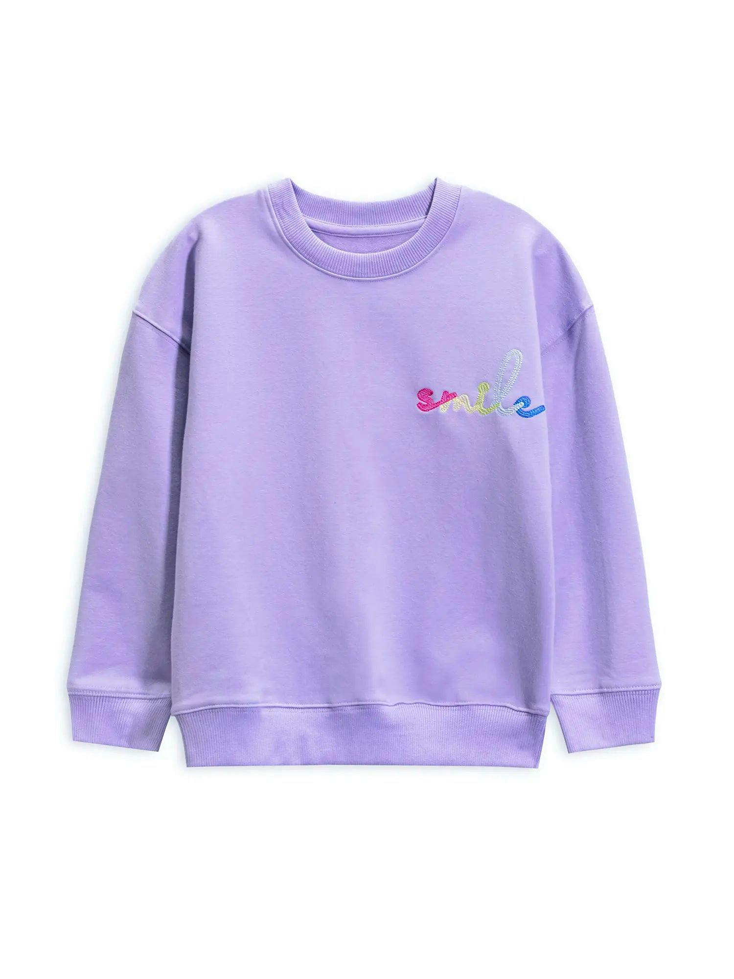 Smile Embroidered Sweatshirt