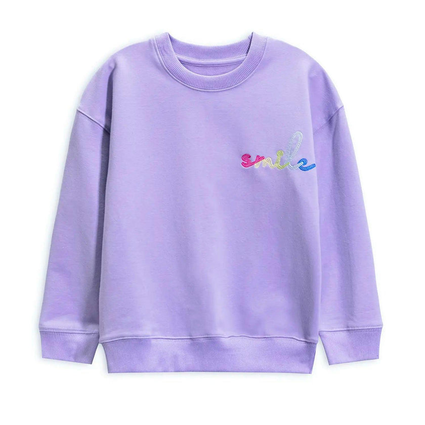 Smile Embroidered Sweatshirt