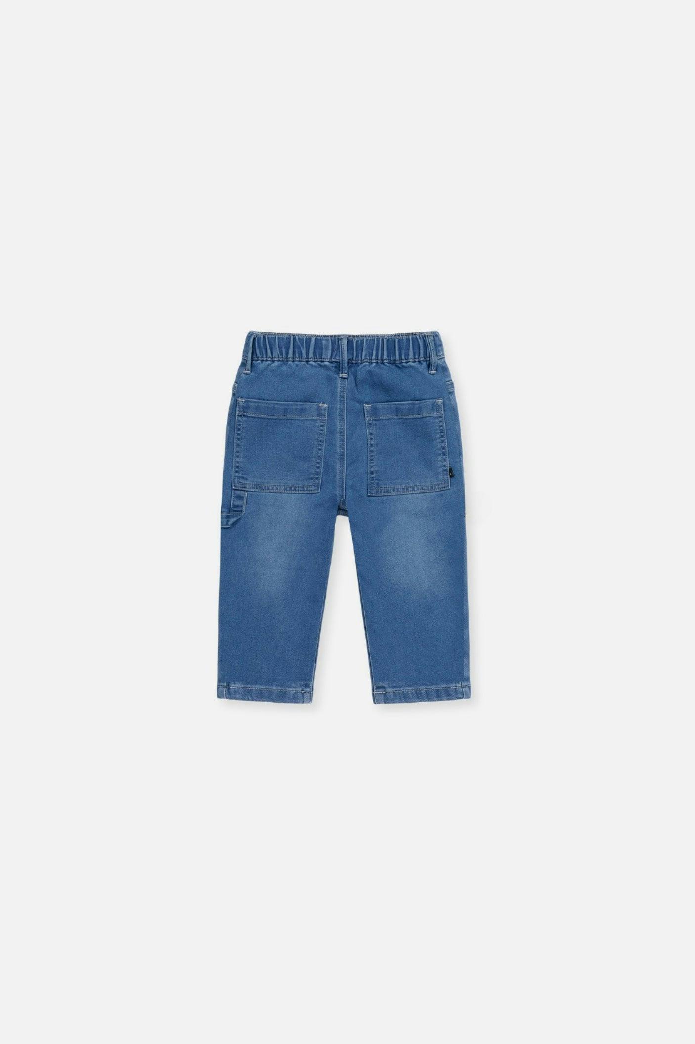 Baby French Terry Denim Pants Light Blue