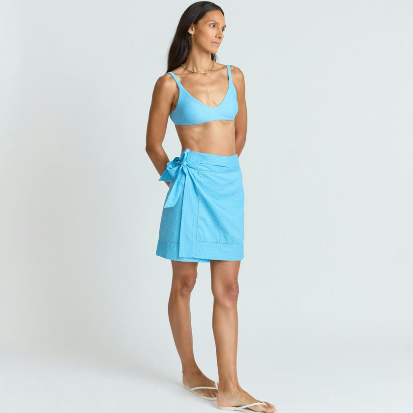 women's le marin dot scoop neck bikini top