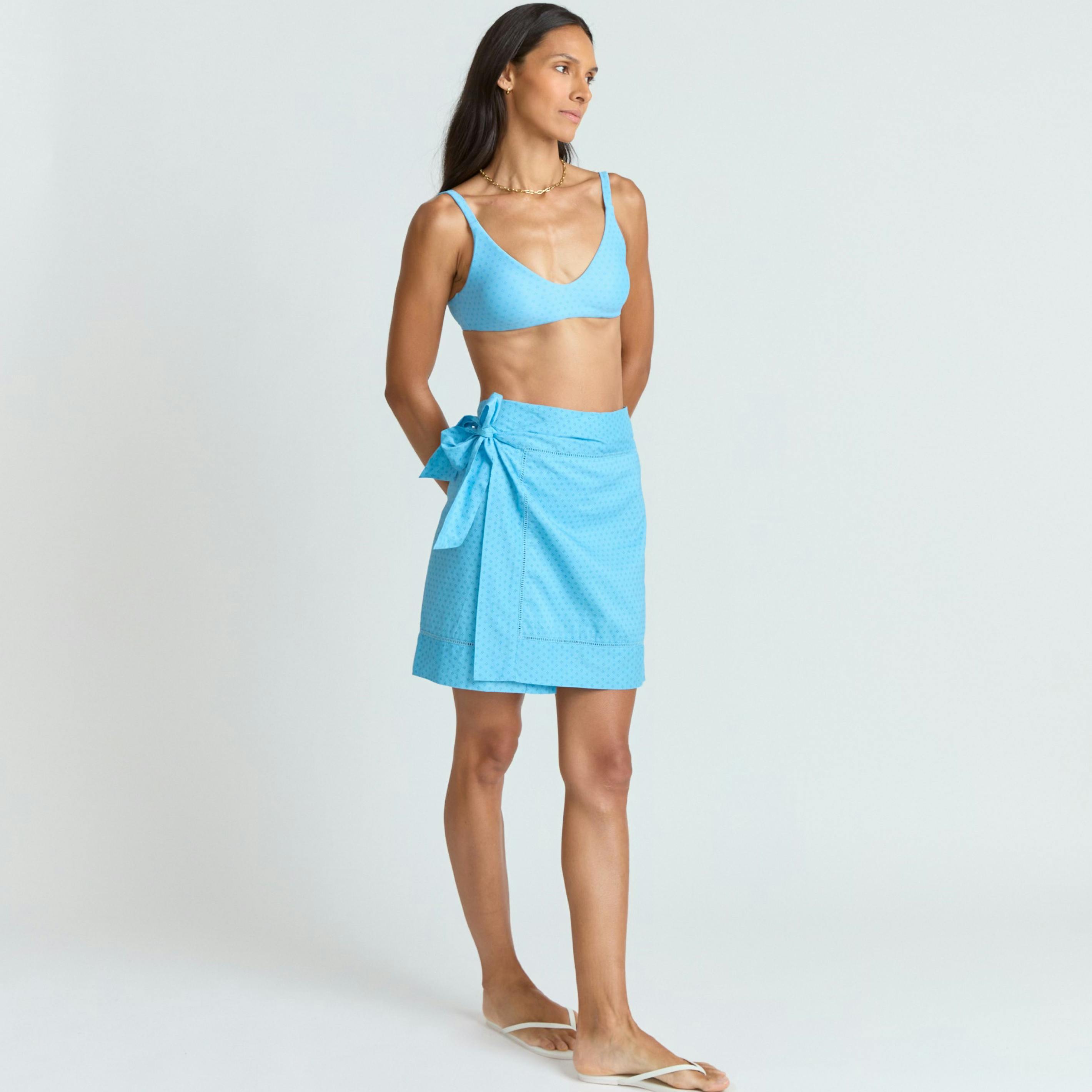 women's le marin dot scoop neck bikini top