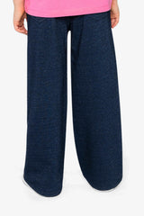 French Terry Pant Navy Blue Denim