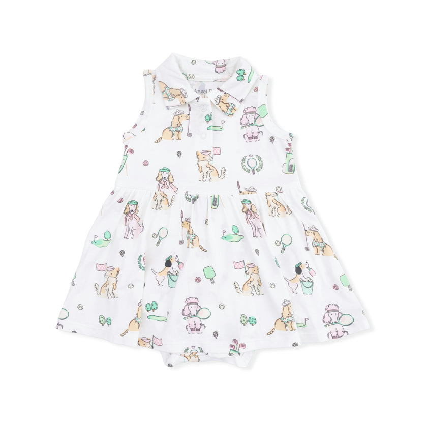 Country Club Dogs Pink - Polo Tennis Dress