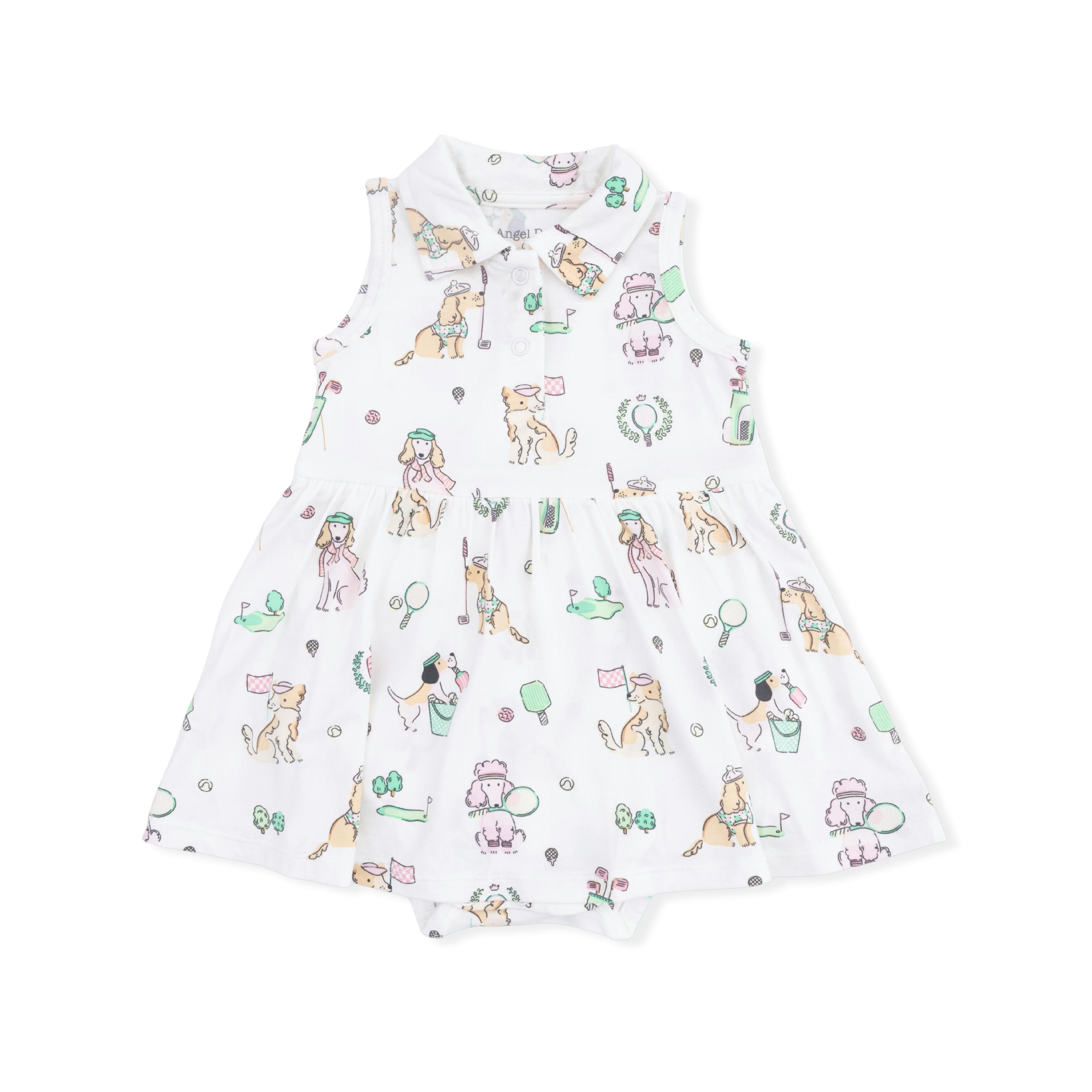 Country Club Dogs Pink - Polo Tennis Dress