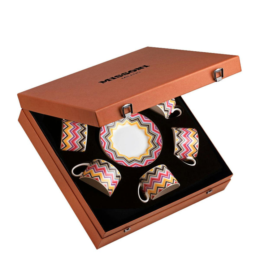 MARRAKECH Luxury box Set 6 Pcs. Tea Cup & Saucer - Ø 8,5 X H 6 Cm Cap. 22 Cl. - S.15,5 Cm