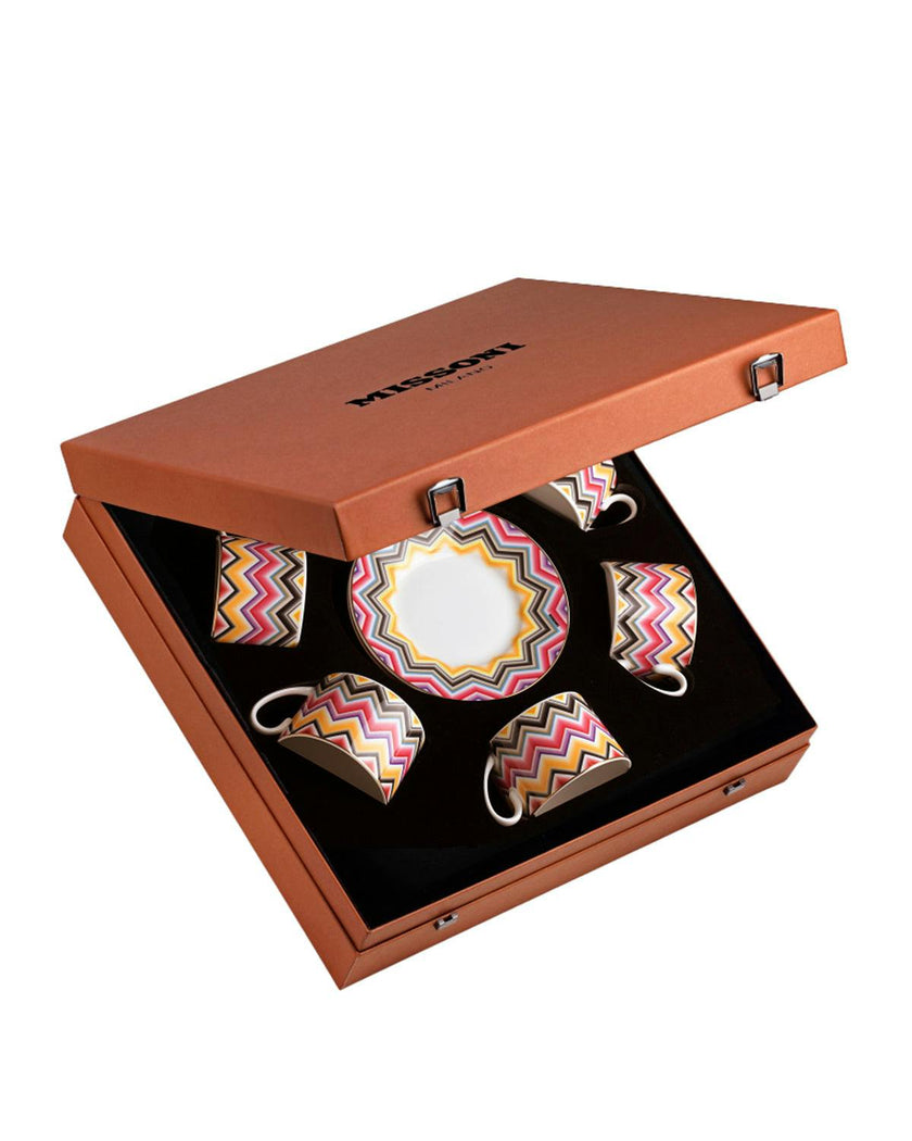 MARRAKECH Luxury box Set 6 Pcs. Tea Cup & Saucer - Ø 8,5 X H 6 Cm Cap. 22 Cl. - S.15,5 Cm