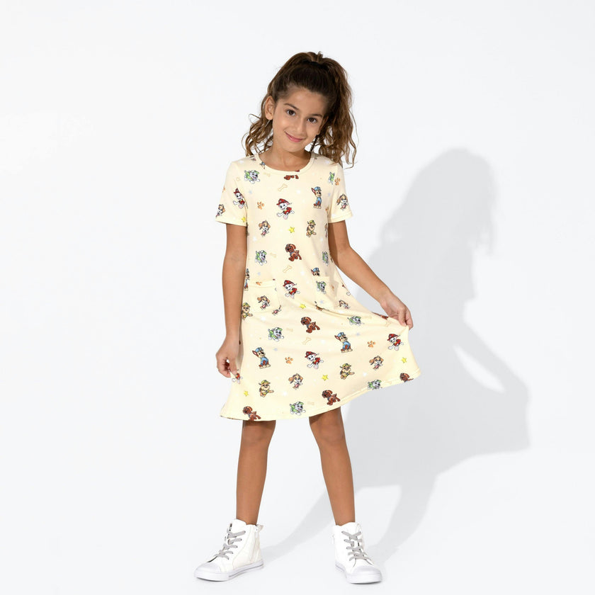 PAW Patrol: Classic Bamboo Terry Daywear Girls' Short Sleeve Dress