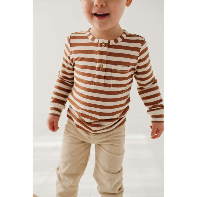 Boy's Long Sleeve Henley Shirt