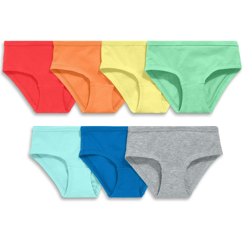Kids bikini 7-pack in solid rainbow mix