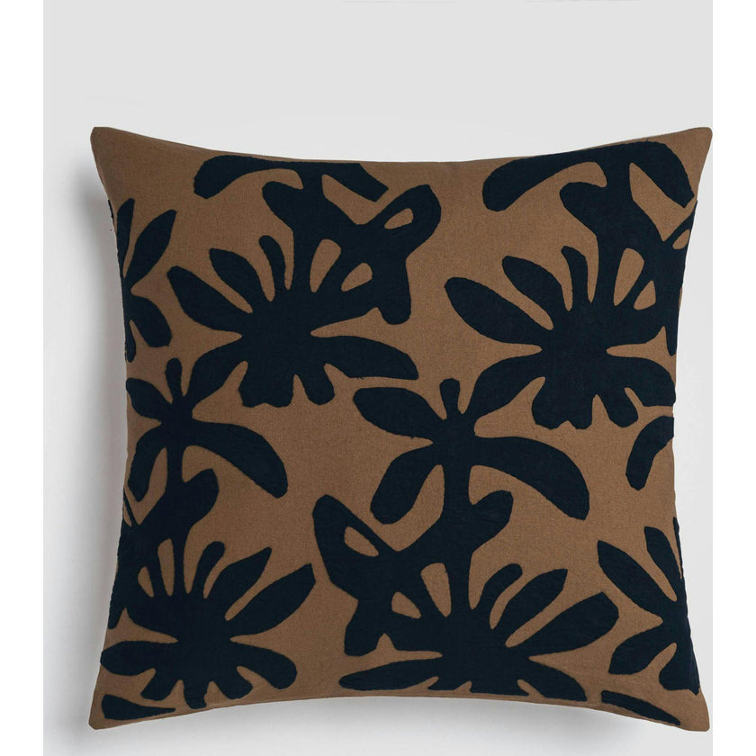 Indigo Reef Blue Botanical Texture Pillow