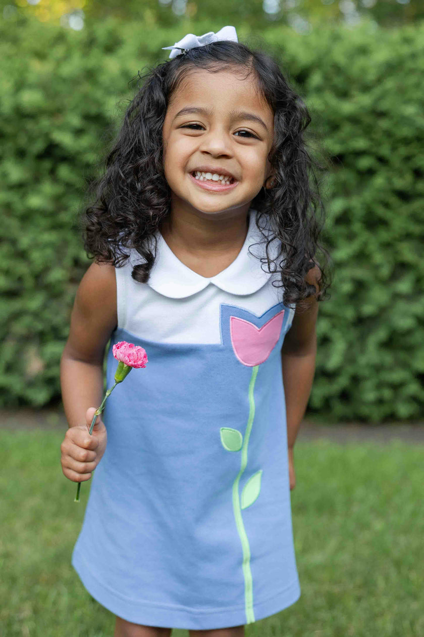 Pique Knit Dress With Tulip
